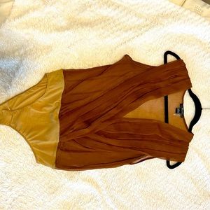 Brown top body suit
